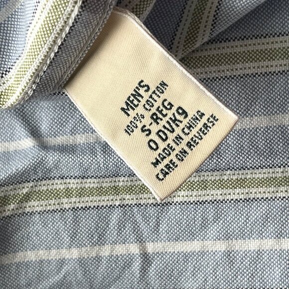 L.L. Bean Collared Shirt Size Small Striped Button Down Long Sleeve 100% Cotton - Picture 7 of 7